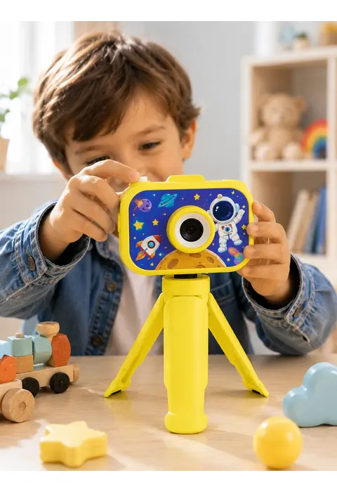 Çocuk Fotoğraf Makinesi Hd Video Kayıt Özellikli 2.0 İnç Ekranlı Type-c Şarjlı Dijital Kamera