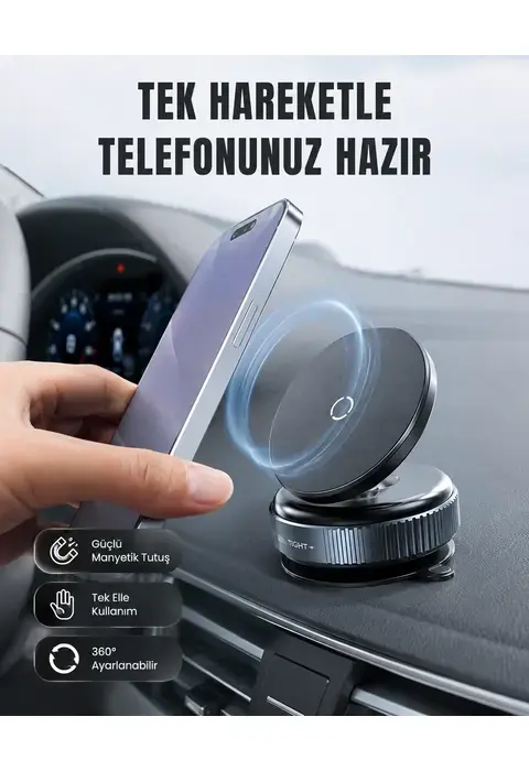16 Mıknatıslı Araç Telefon Tutucu Kaymaz Ve Güvenli