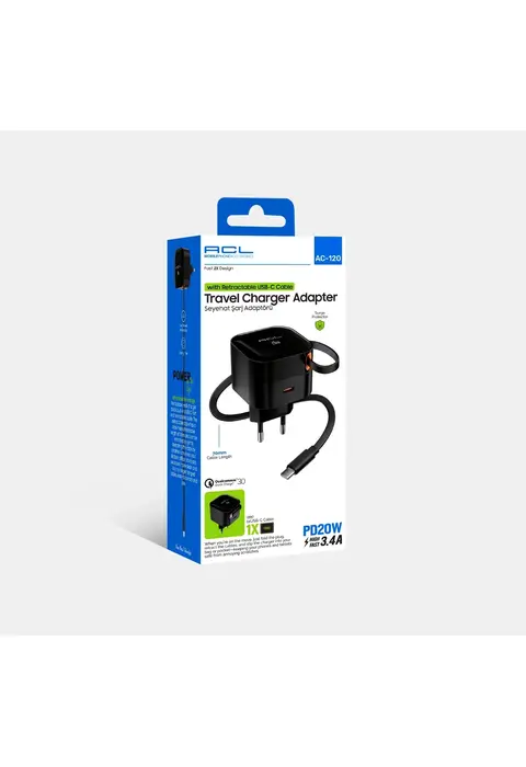 20w Seyahat Şarj Adaptörü Typce Girişli 3.4a