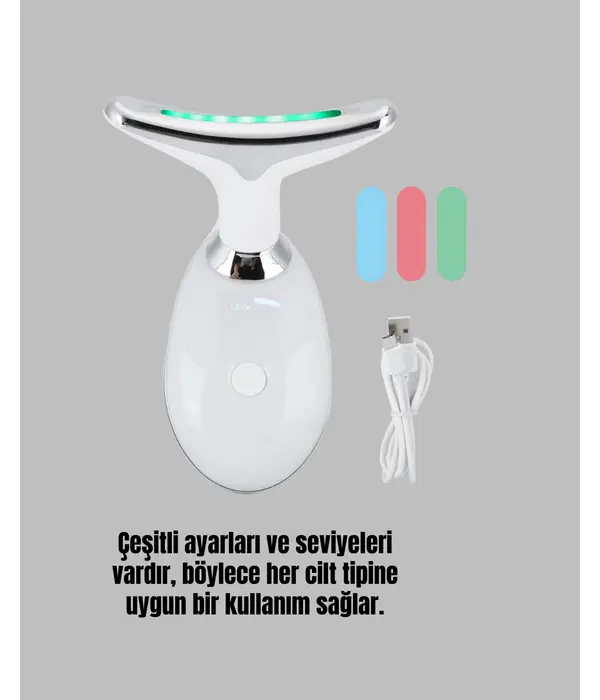 Yüz Ve Boyun Sıkılaştırıcı Cilt Bakım Cihazı | Ems Mikro Akım & Kırışıklık Giderici