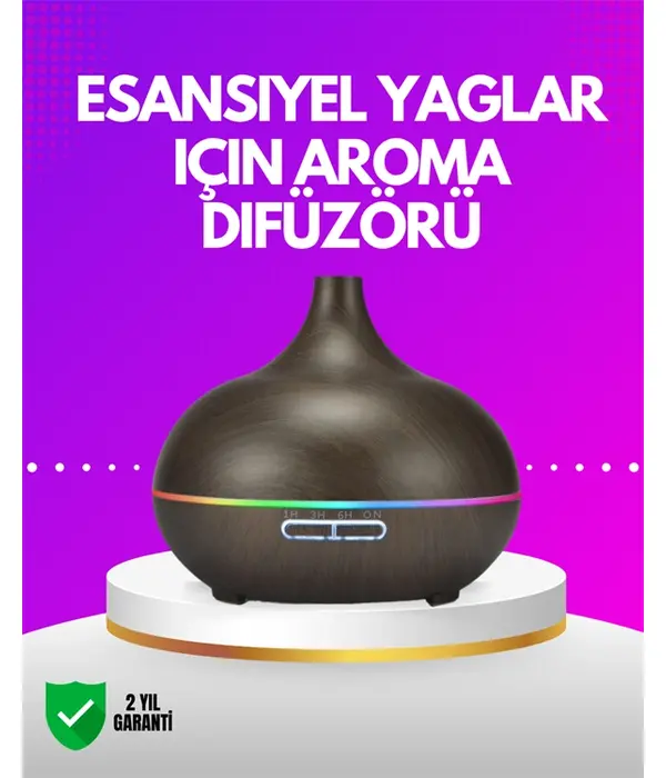 Zamanlayıcılı Ve Otomatik Kapanmalı Aromaterapi Nemlendirici Difüzör