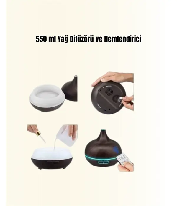 Zamanlayıcılı Ve Otomatik Kapanmalı Aromaterapi Nemlendirici Difüzör