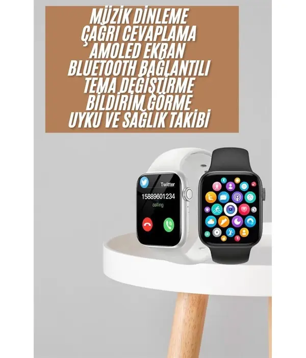 1.83 İnç Akıllı Saat Android Ve İos Uyumlu Çağrı Cevaplayabilen Adımsayar Gps Takibi