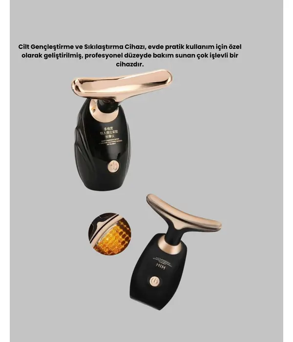 Yüz Ve Boyun İçin Cilt Sıkılaştırma Ve Kolajen Artırıcı Bakım Cihazı
