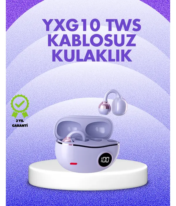 Yxg10 Kablosuz Kulaklık – Bluetooth 5.4, Dokunmatik, Led Ekranlı Şarj Kutusu
