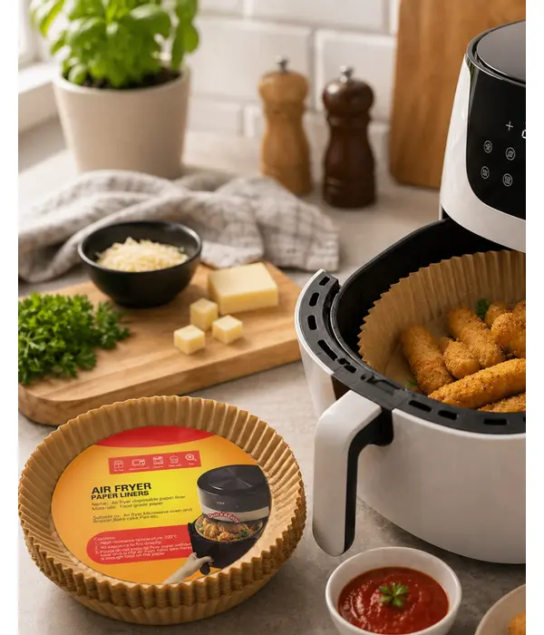 100 Parça Airfryer Kağıdı Tek Kullanımlık Temiz Pişirme Kağıdı