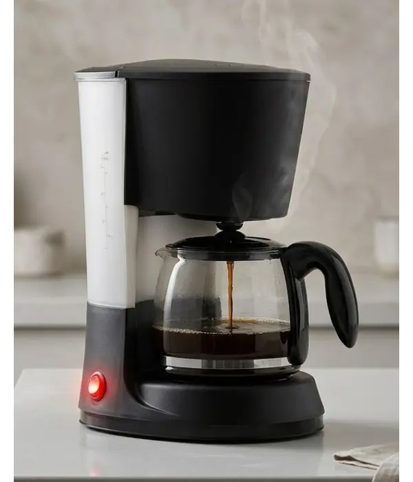 1.2 Litre Filtre Kahve Makinesi Damlama Emniyetli Cam Karaflı