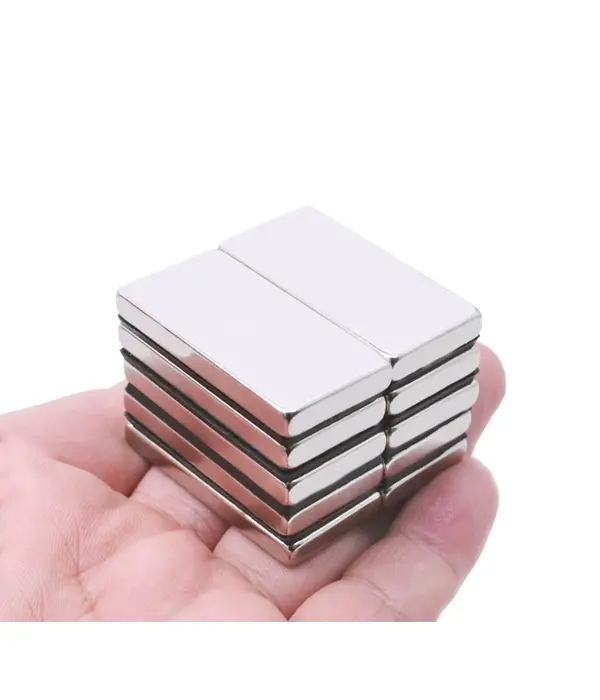 1 Adet 40x20x5mm Neodyum Magnet Güçlü N35 Mıknatıs Köşeli Nikel Kaplama